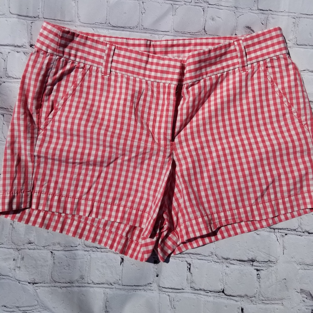 J.Crew Sonoma Gingham sz 8 red and white shorts - Picture 5 of 8